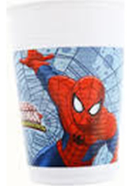 Spiderman Plastik Bardak 8 Adet 200 Ml