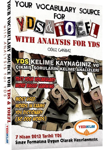 Yediiklim Yayınları Your Vocabulary Source For YDS And Toefl