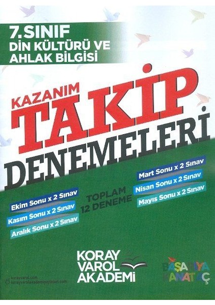 7.Sınıf Din Kültürü Kazanım Takip Denemeleri