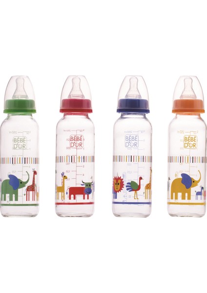 Desenli Cam Biberon 250 ml (Asortili)