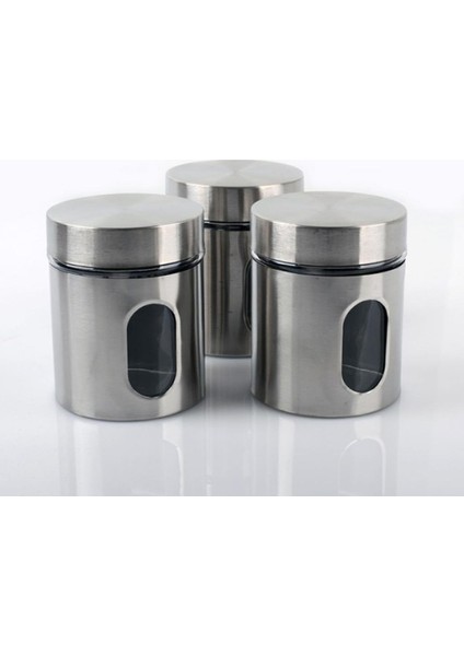 Metal Kaplamalı Cam Baharatlık Tek