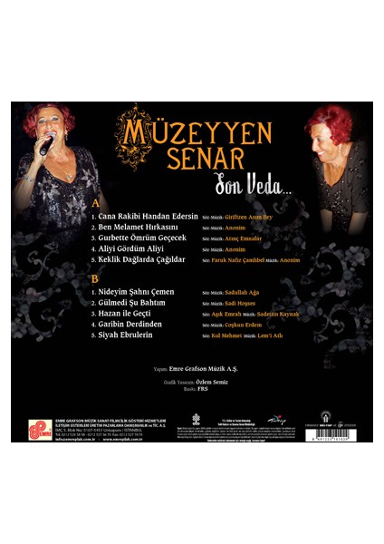 Müzeyyen Senar - Son Veda (PLAK)