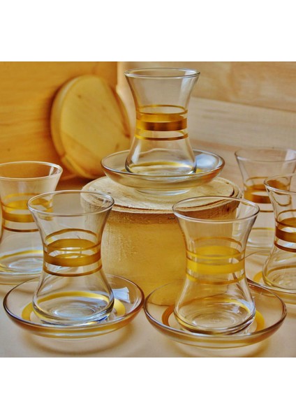 Paşabahçe İnce Belli 8+3 Çay Takımı 12 Parça