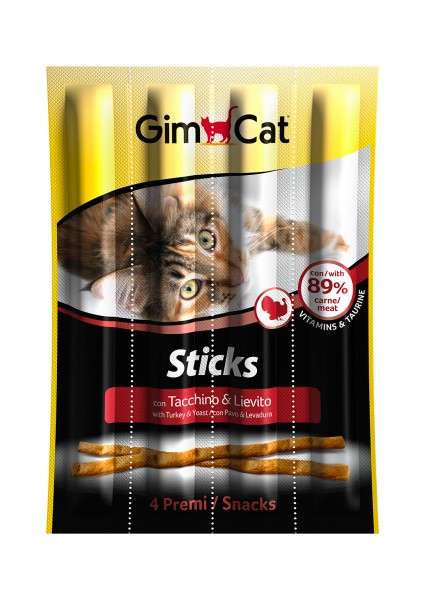 Gimcat Sticks Hindili Mayalı Kedi Ödül Çubukları 4 Adet