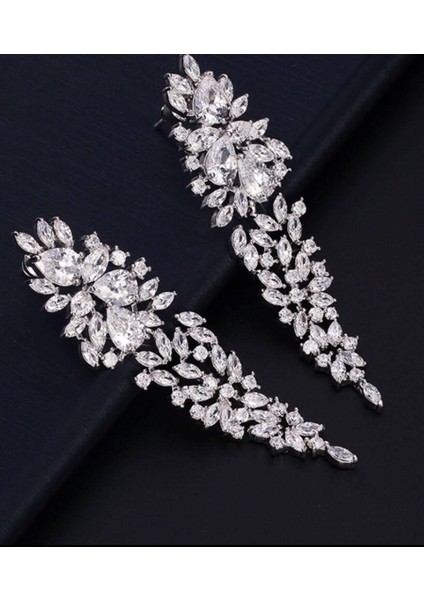 Swarovski® Taşlı Küpe (Altın Kaplama) E0301