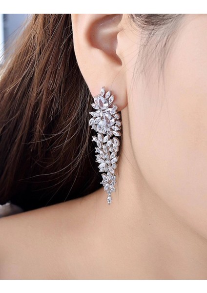 Swarovski® Taşlı Küpe (Altın Kaplama) E0301