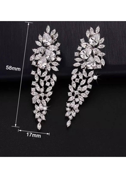 Swarovski® Taşlı Küpe (Altın Kaplama) E0301