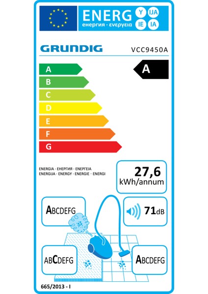 VCC 9450 A sınıfı 800 Watt Hepa Toz Torbalı Süpürge