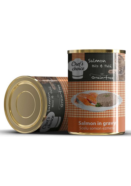 Soslu Kıyılmış Somon Balıklı Konserve Kedi Maması 400 Gr