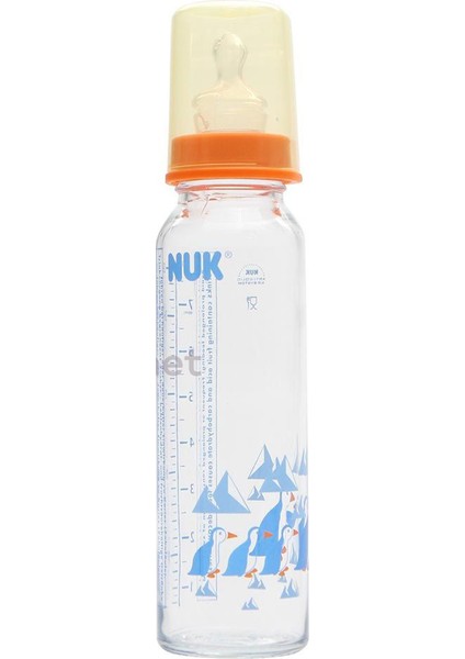 Nuk Cam Biberon Silikon Emzikli 250 ml