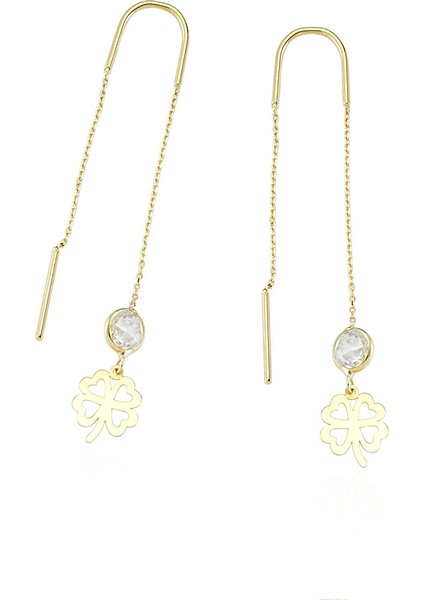 Altın Yonca Küpe Cm0428