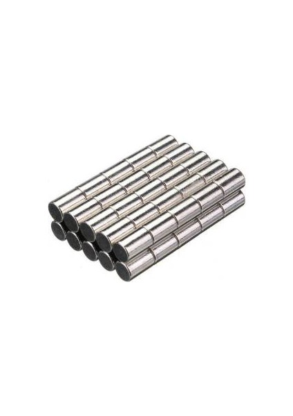 9 Adet D6 x 10 mm Silindir Neodyum Mıknatıs