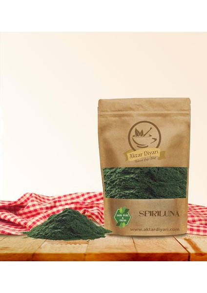 Aktar Diyarı Spirulina Toz Yosun %100 Saf 100 GR