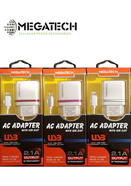 Ys-102 2.1A Dual Usb Micro Şarj