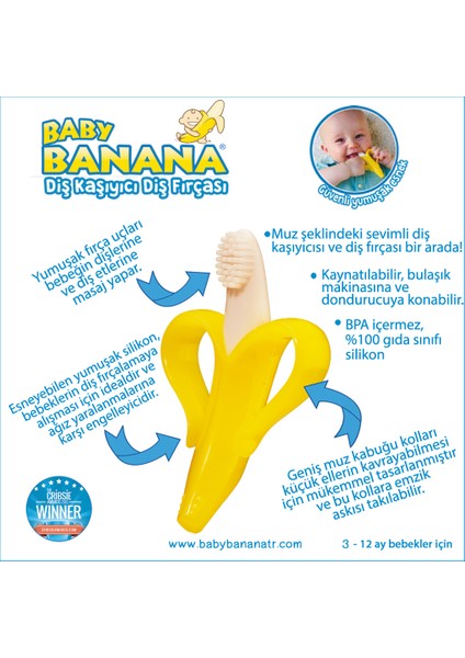 Diş Kaşıyıcı Diş Fırçası Muz