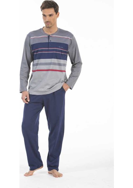 5176 40/2 Ringel Pijama K.Gri M