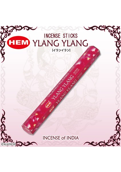 Hem Ylang Ylang Incense Sticks -Cananga Odorata Ağaç Çiçeği Tütsü 20 Adet