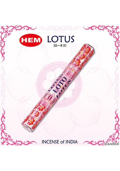 Hem Lotus Incense Sticks - Lotus Çiçeği Tütsü 20 Adet
