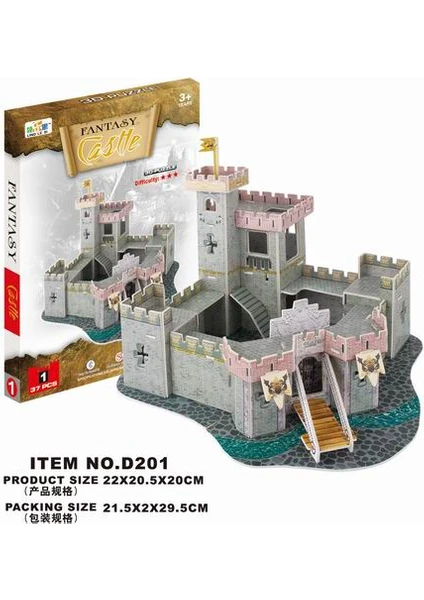 Cc Oyuncak 3D Puzzle Fantasy Castle - 37 Parça