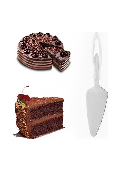 Balerin Tasarım Saplı Metal Pasta Spatulası