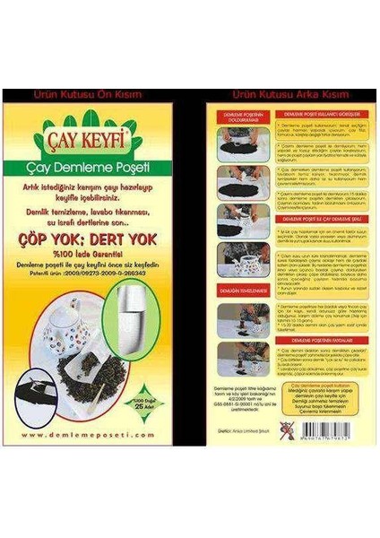 Ev Tipi Çay Demleme Poşeti 25'Li Paket