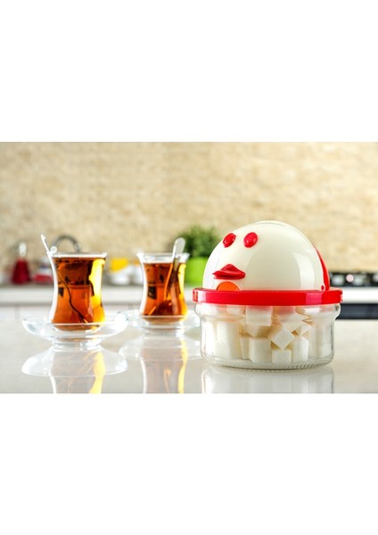 Ördek Şeklinde Dekoratif Cam Şekerlik (415 Ml)
