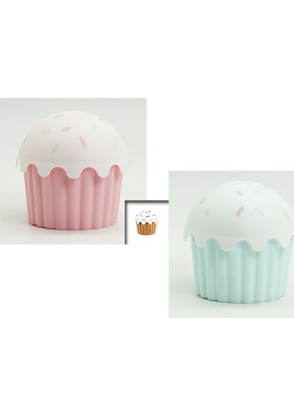 Plastik Cupcake Görünümlü Saklama Kabı (550 Ml)
