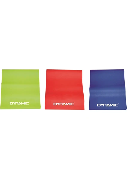 3’lü Pilates Band Seti – 120x15cm – 3 Ayrı Sertlikte