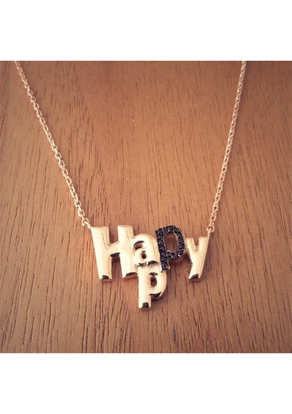 Happy Gümüş Kolye (Gk00574)