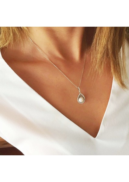 İnci Damla Gümüş Kolye (Gk00580) fiyatları