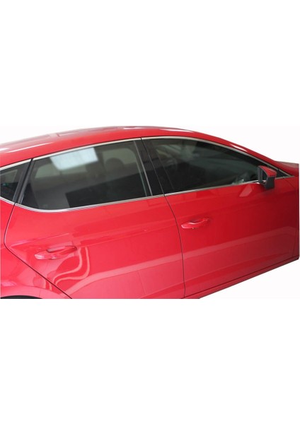 Seat Leon 3 5F Cam Çerçevesi 14 Parça Paslanmaz Çelik 2013 Üzeri Modeller