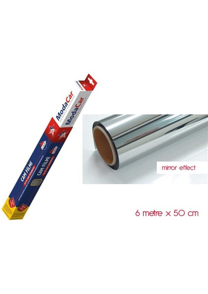 Aynalı Cam Filmi 6 Mt * 50 Cm (3 Metrekare)