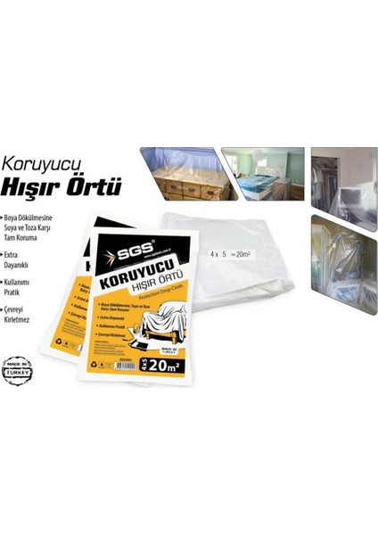 6'lı Paket Koruyucu Hışır Örtü 4 X 5 Mt 090363