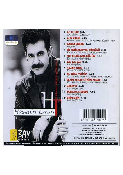Hüseyin Turan - Aklıma Düştü Gözlerin (CD)