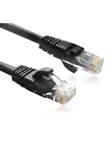 1mt CAT6 CU AWG24 / 7 UTP Siyah Network Kablosu (