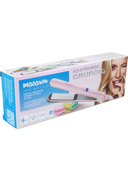 HS 5735 Macaron Edition Seramik Kaplama Saç Düzleştirici [Açık Pembe]