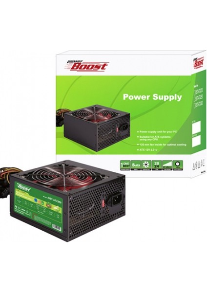 BST-ATX250R 250w 12cm Kırmızı Fanlı ATX Power Supply