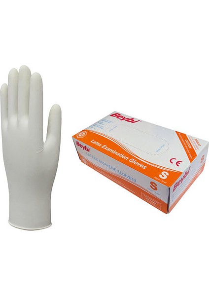 Latex Pudralı Eldiven Small 100lü