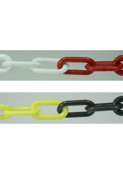 Plastik Zincir No:5 Kırmızı-Beyaz 1 Metre