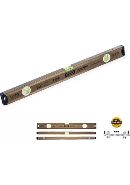Mıknatıslı Alüminyum Su Terazisi 60 Cm