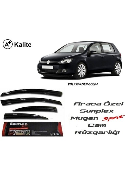 Volkswagen Golf 6 Sunplex Mugen Tip Cam Rüzgarlığı