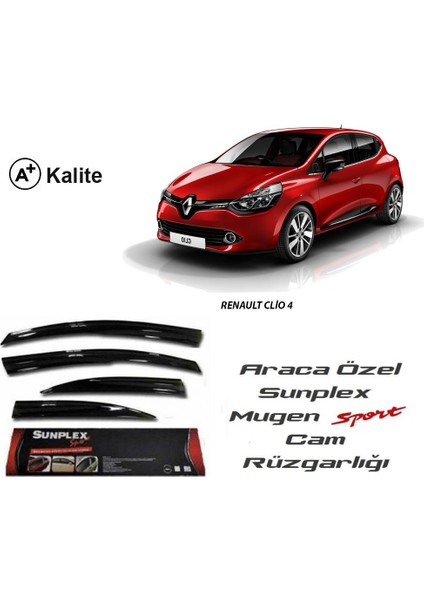 Renault Clio 4'Lü Sunplex Mugen Tip Cam Rüzgarlığı