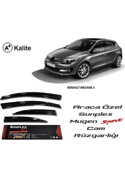 Renault Megane 3 Sunplex Mugen Tip Cam Rüzgarlığı