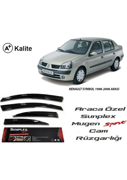Renault Symbol 1998-2006 Sunplex Mugen Tip 4'Lü Cam Rüzgarlığı