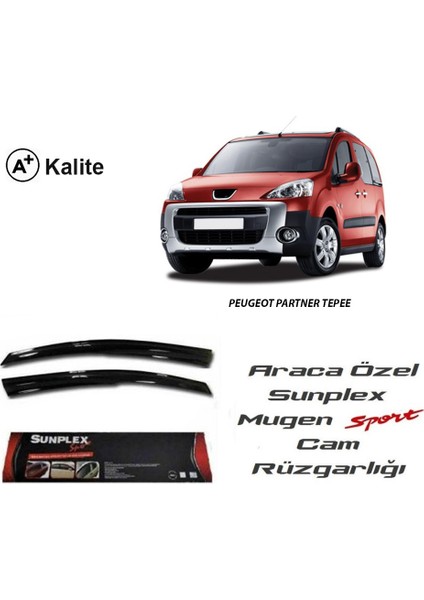 Peugeot Partner Tepee Sunplex Mugen Tip 2'Li Cam Rüzgarlığı