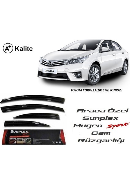 Toyota Corolla 2013 Ve Sonrası Sunplex Mugen Tip 4'Lü Cam Rüzgarlığı