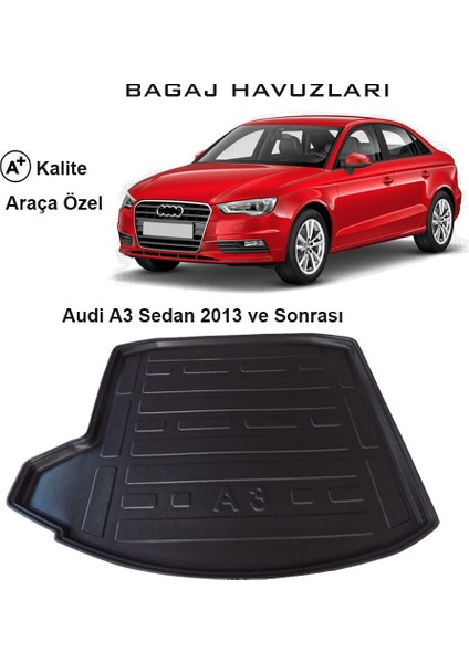 Audi A3 Sedan 2013 Ve Sonrası 3D Bagaj Havuzu