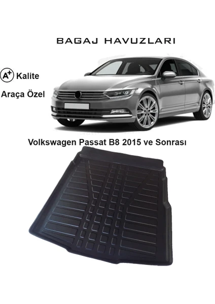 Volkswagen Passat B8 2015 Ve Sonrası 3D Bagaj Havuzu