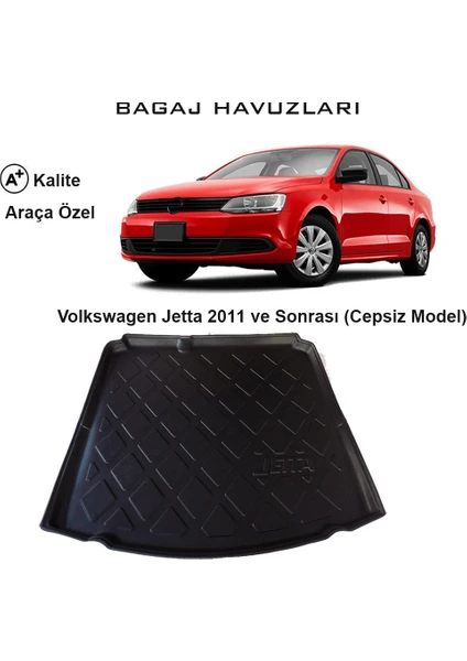 Volkswagen Jetta 2011 Ve Sonrası 3D Bagaj Havuzu (Cepsiz Model)