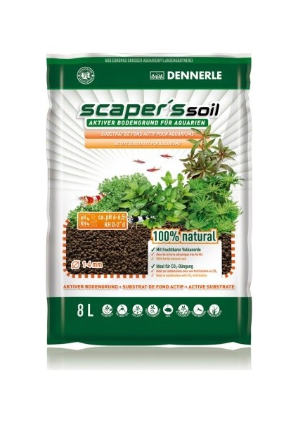 Scaper S Soil 1-4 Mm Bitki Ve Karides Toprağı 8 Lt